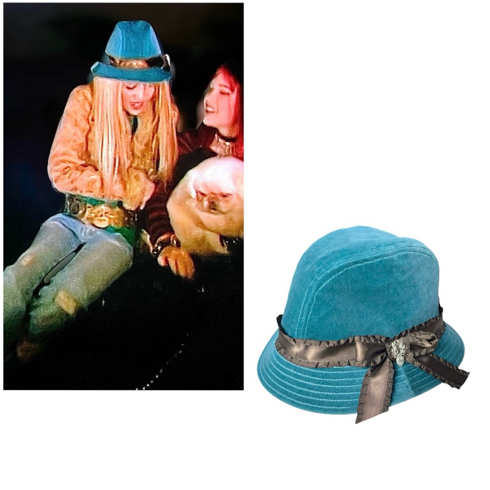 ASO Hannah Montana Blue velvet ribbon bucket hat season 1, episode 2